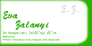 eva zalanyi business card